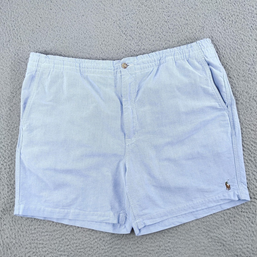 Polo Ralph Lauren Shorts Mens 2XL Light Blue Classic Fit 6 Inch Elastic Waist